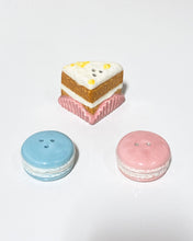 Load image into Gallery viewer, Cake and Macaron Salt and Pepper Shakers - Set of 3
