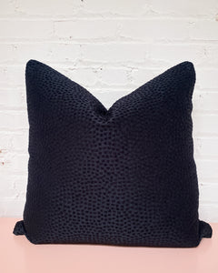 Square Textured Black Pillow