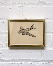 Load image into Gallery viewer, Etching of a Bomber by Aviation Artist Dan Witkoff
