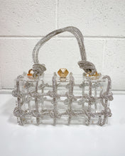 Load image into Gallery viewer, Clear Acrylic and Sparkle Grid Purse
