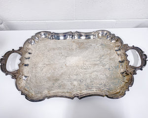 Vintage Silver Plated Copper Tray