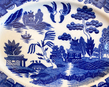 Load image into Gallery viewer, Vintage Japanese Blue &amp; White Collectible Platter
