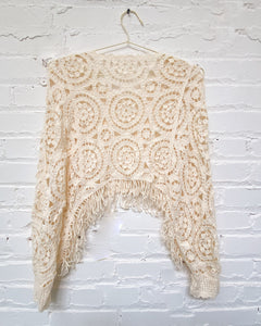 Crochet Shawl with Sleeves (One Size)