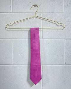 Pink Tie with Black Dots