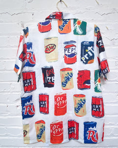 Cans of Pop Button Up (L)