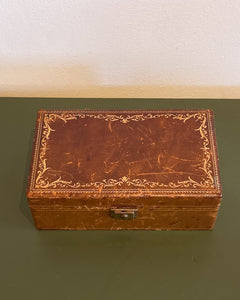 Vintage Leather Jewelry Box