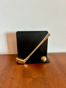 Gold Metal Golf Ball & Golf Club Letter Holder