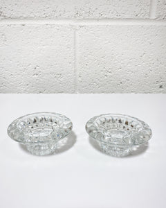 Pair of Cut Glass Taper Candle Holders