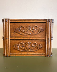 Art Nouveau Two Drawer Sewing Box