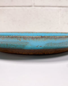 Vintage Turquoise Stoneware Plate