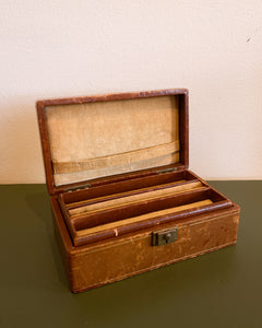 Vintage Leather Jewelry Box