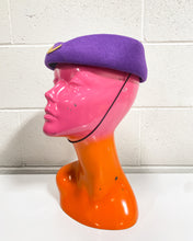 Load image into Gallery viewer, Purple Stewardess Hat
