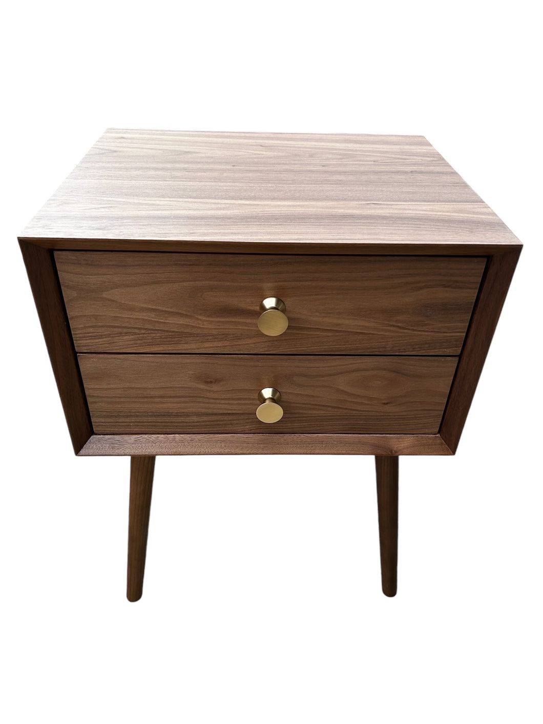 Mobi Nightstand with Brass Hardware