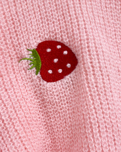 Pink Cardigan with Strawberries (XL)