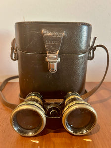 Kentucky Derby Horse Racing Magnifying Binoculars Race Track and Leather Tote Bag