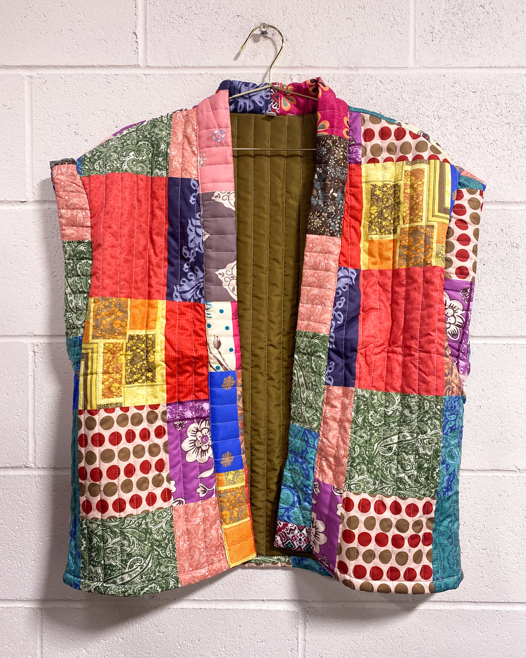 Quilted Multi Patterned Vest (L)