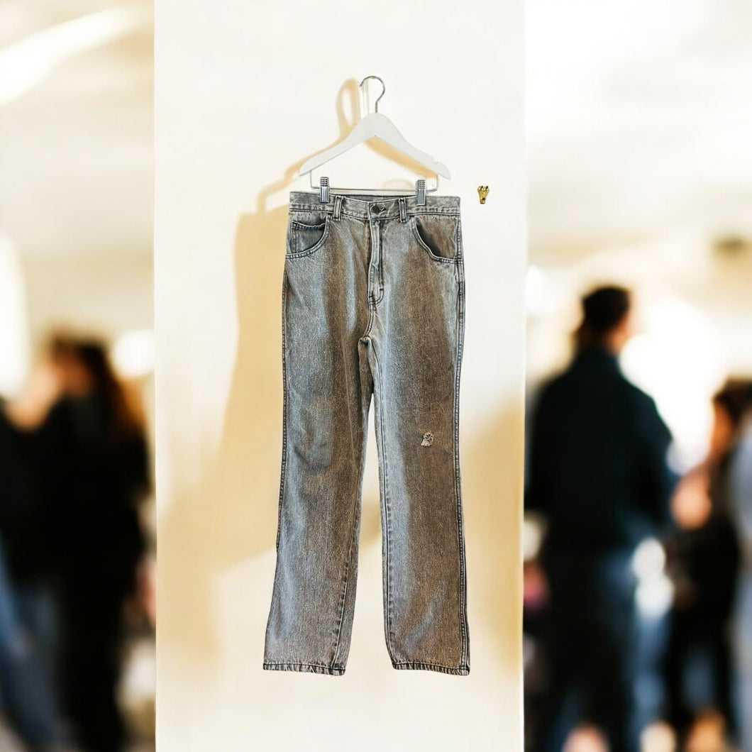 Grey Acid Wash Jeans