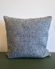 Load image into Gallery viewer, Square Grey and White Woven Textured Pillow
