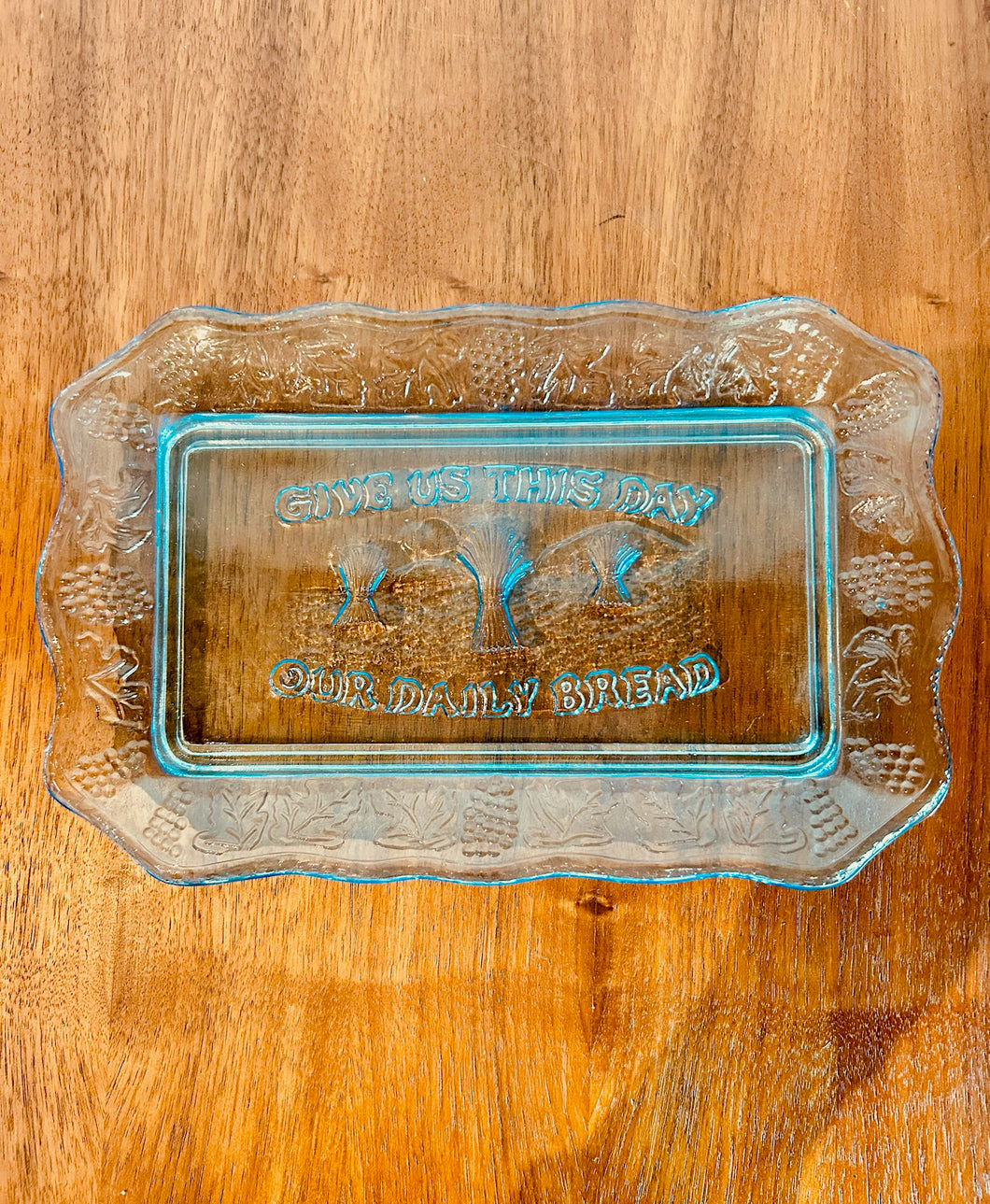 Glass Tray Religious Prayer