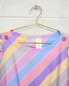 Vintage Pastel Stripe Dress (10P)