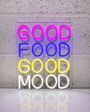 Load image into Gallery viewer, Good Food Good Mood LED Sign
