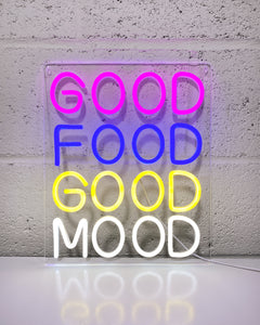 Good Food Good Mood LED Sign