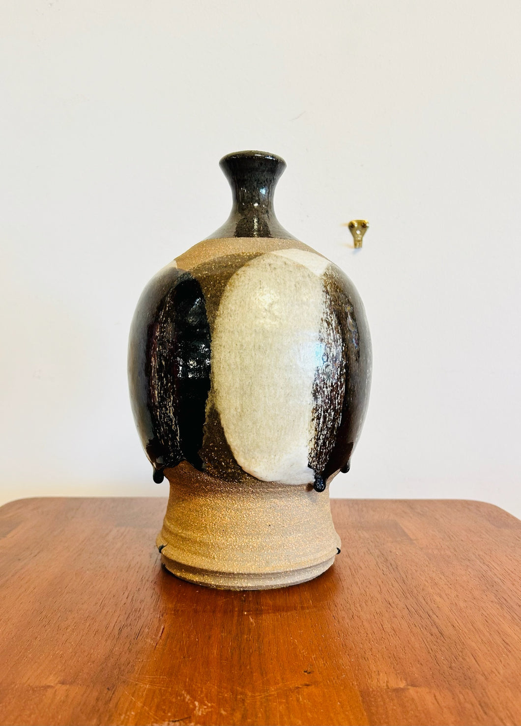 Stoneware Glazed Rock Stem Vase