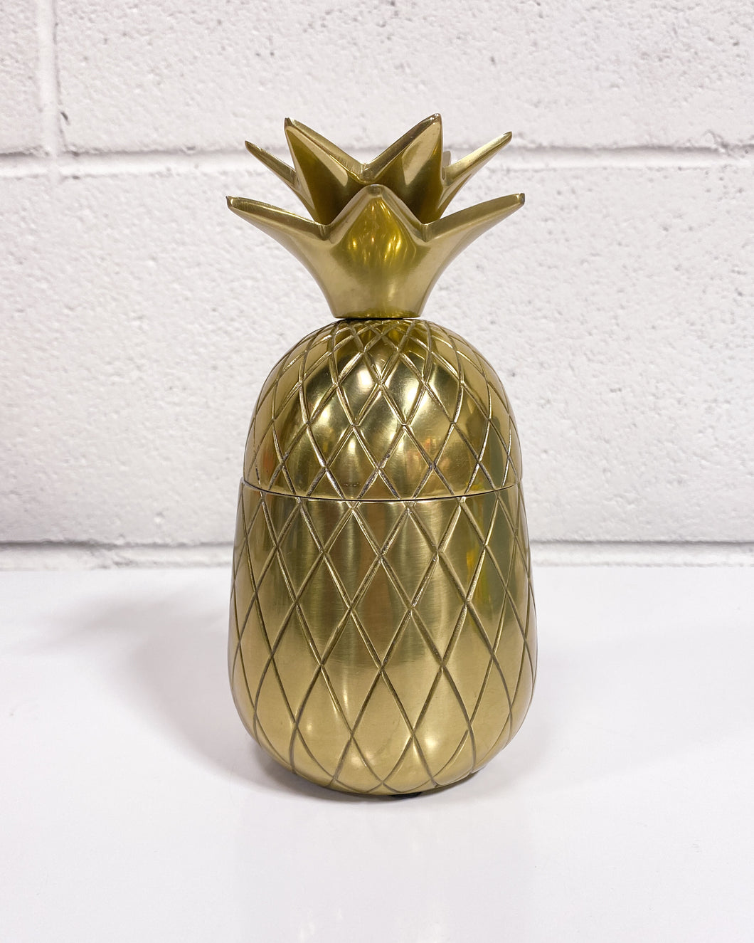 Gold Pineapple Container with Lid