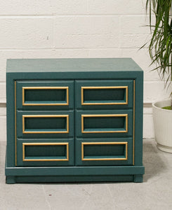 Teal and Gold Single Nightstand