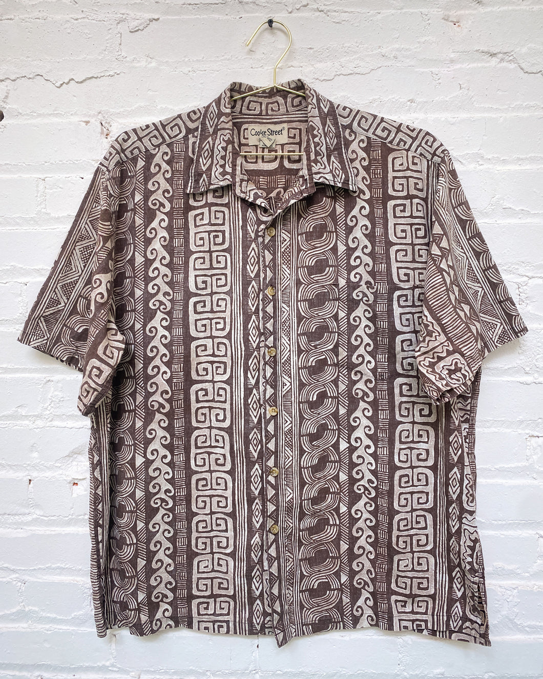 Cooke Street Hawaiian Shirt in Browns (XL)