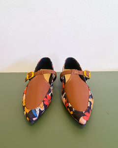 Floral and Brown Mary Jane Shoes (6)