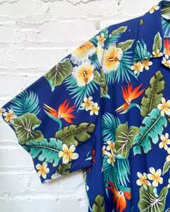 Blue Birds of Paradise Hawaiian Shirt (4X)