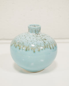 Vintage Baby Blue Ceramic Vase