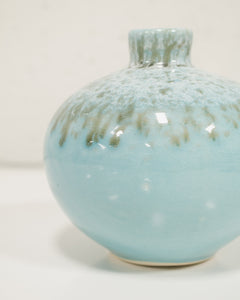 Vintage Baby Blue Ceramic Vase