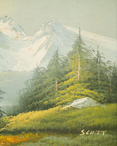 Vintage Mountain Landscape