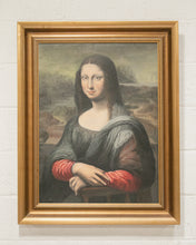 Load image into Gallery viewer, Vintage Oil Painting of Mona Lisa Framed
