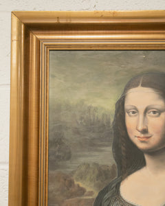 Vintage Oil Painting of Mona Lisa Framed