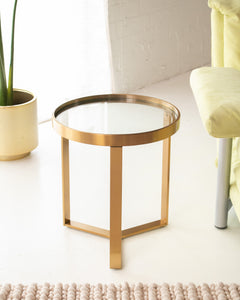 Gold End Table Round Table