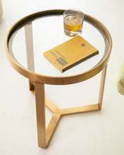 Load image into Gallery viewer, Gold End Table Round Table
