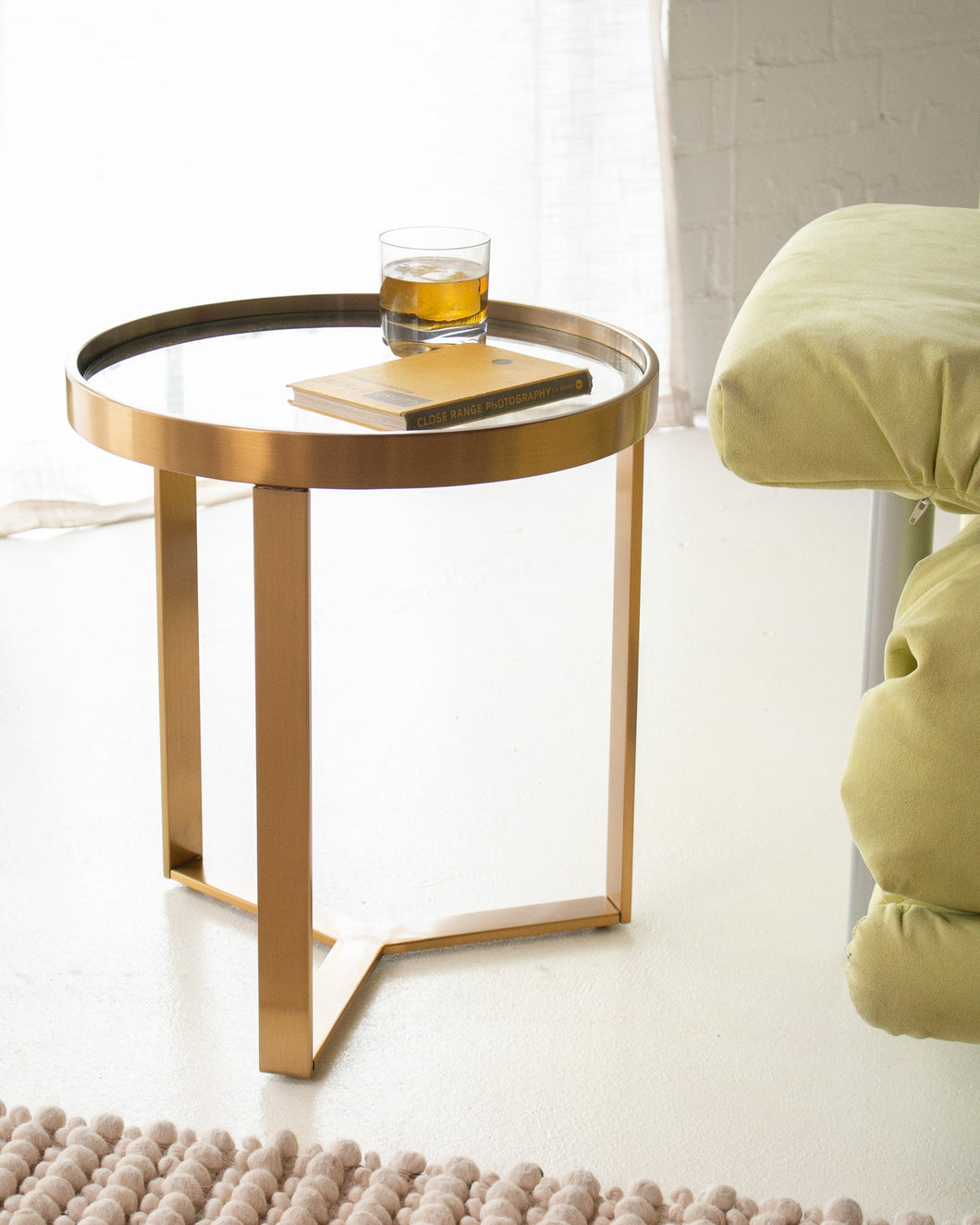 Gold End Table Round Table