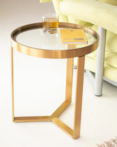 Gold End Table Round Table