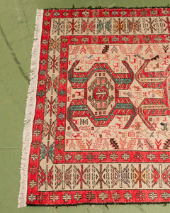 Vintage Silk and Wool Kilim Rug