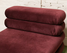 Load image into Gallery viewer, Elodie Velvet 1 Piece Lounger Modular Sectional in Maroon
