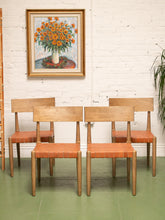 Load image into Gallery viewer, Set of 4 Brown Strap Dining Chairs
