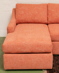 Hauser Sectional Sofa in Amadeo Tangerine