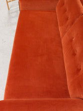 Load image into Gallery viewer, Desmond Walnut Framed Sofa 72” in Royale/Rust
