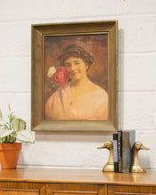 Load image into Gallery viewer, Woman with Rose Art Portrait
