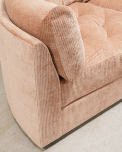 Prima Corner Wedge and Chaise in Belmont Rose