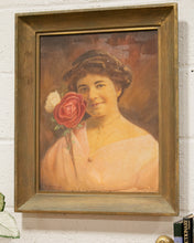 Load image into Gallery viewer, Woman with Rose Art Portrait
