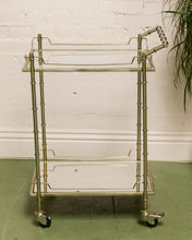 Load image into Gallery viewer, Metal Bamboo Bar Cart
